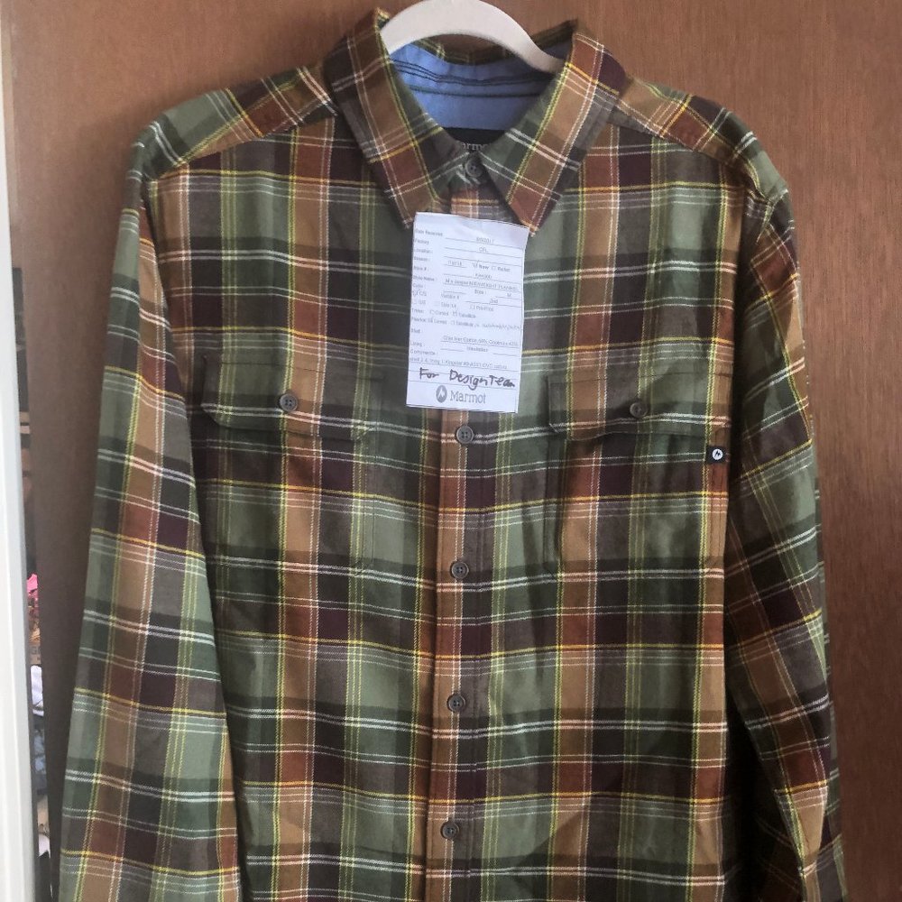 Marmot Men's Jasper Midweight Flannel (NWT) Medium